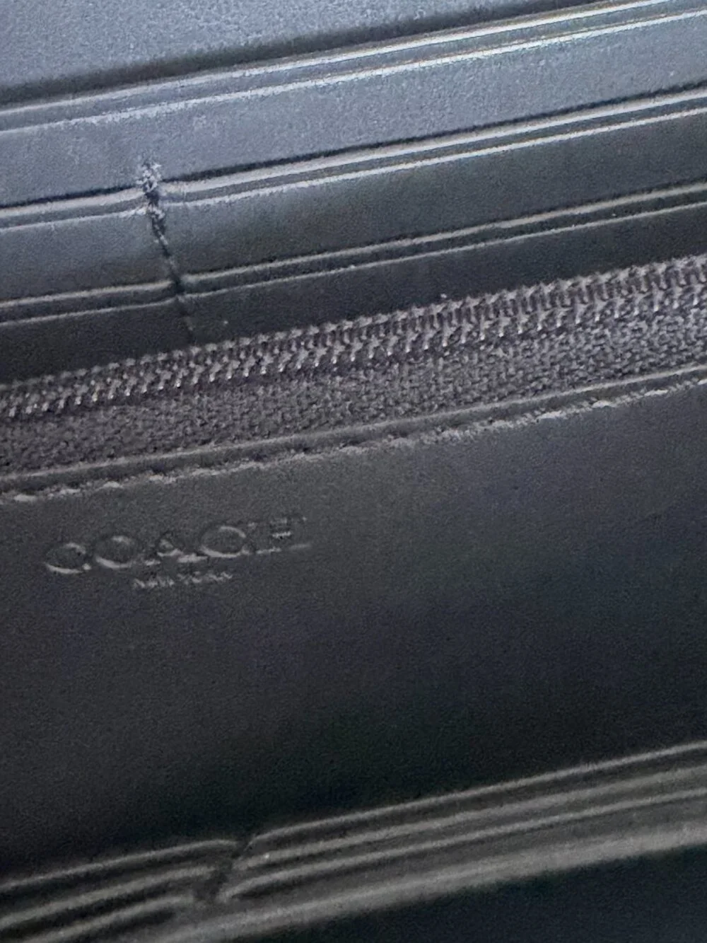 COACH Chalk x Midnight SVDYF Signature Long Zip Around Wallet F54630